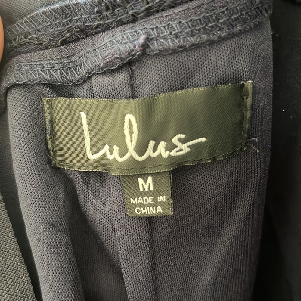 Lulu’s Maxi Dress Love Potion Navy Lace Halter - Picture 11 of 15